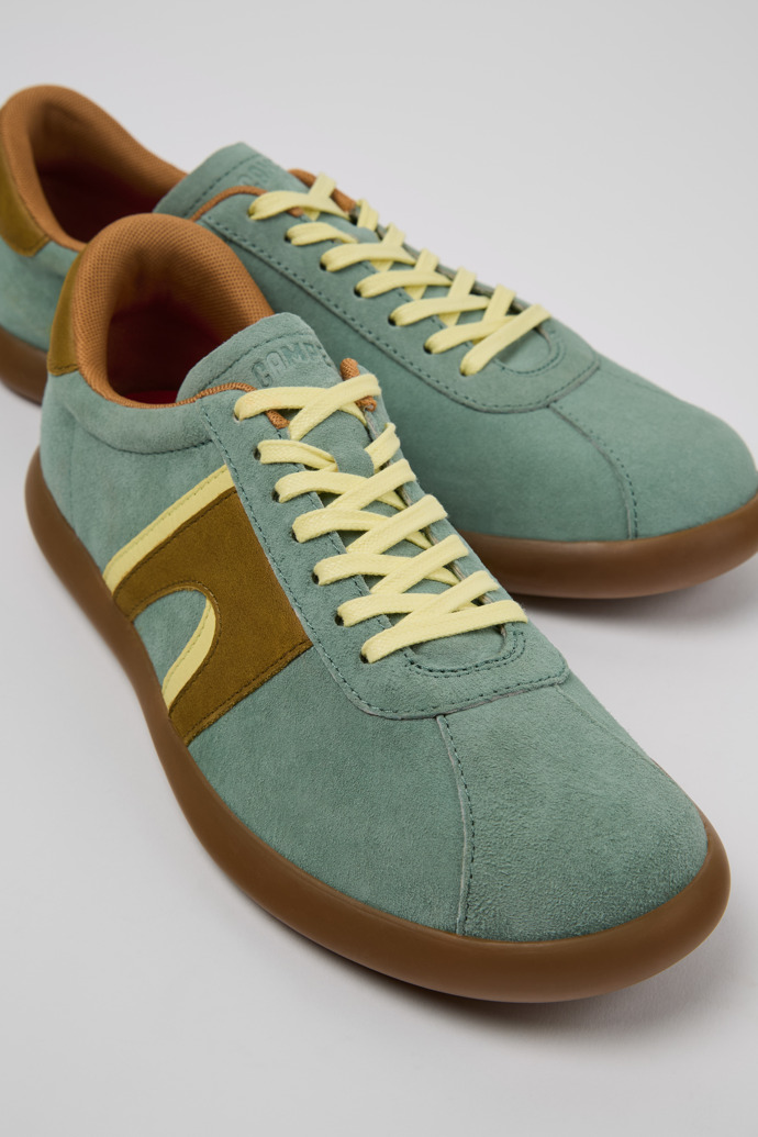 Pelotas Soller Sneaker d’home de nubuc i pell multicolor.