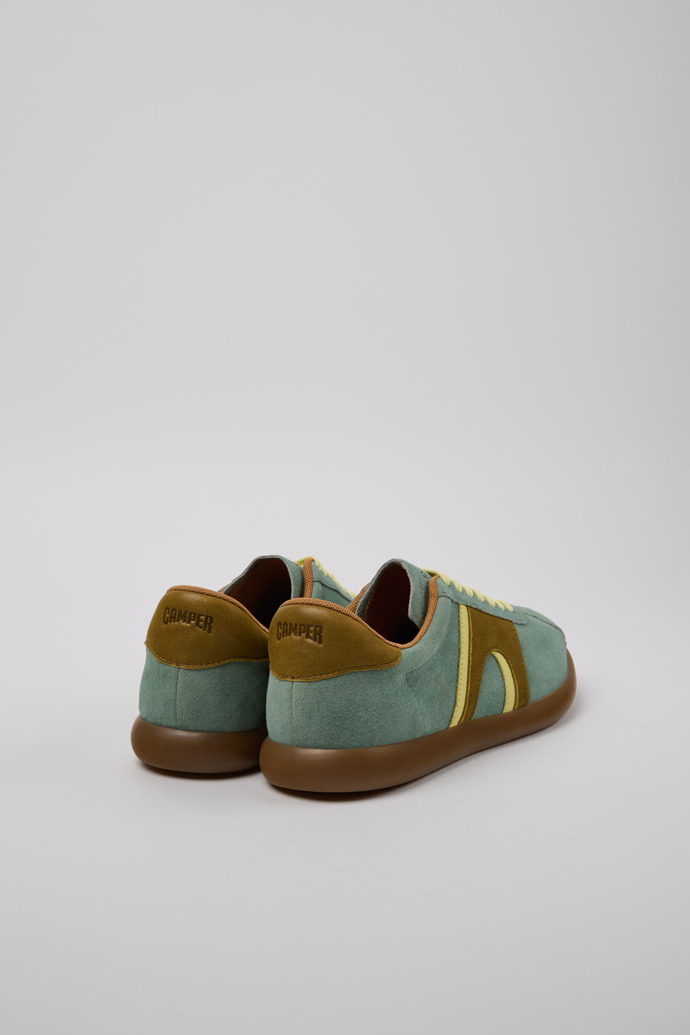 Back view of Pelotas Soller Multicolor Nubuck and Leather Sneakers for Men.