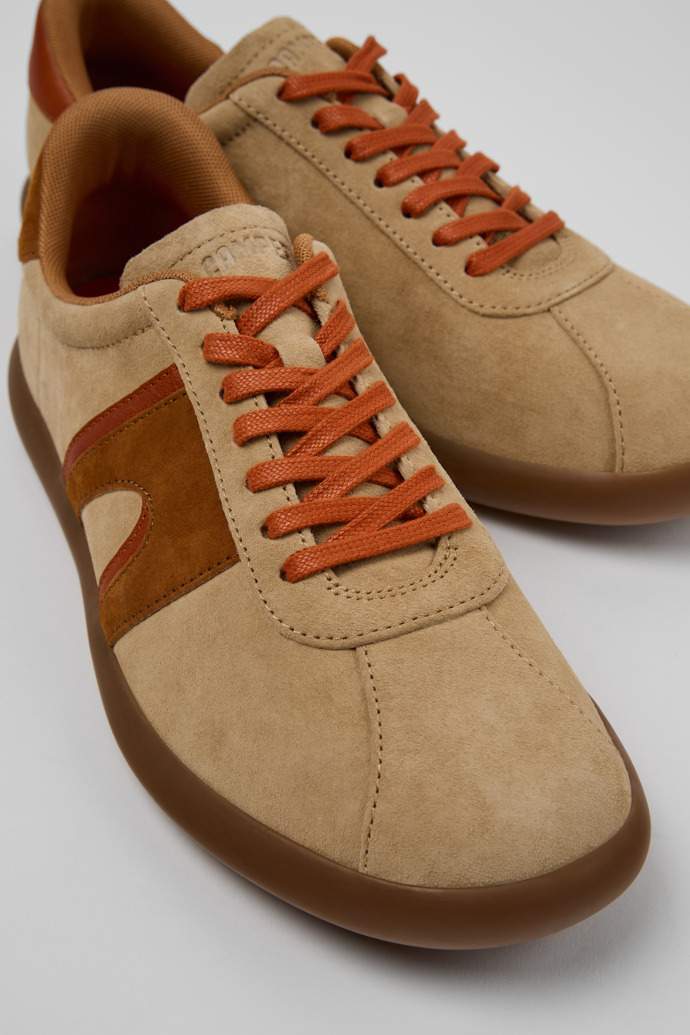 Close-up view of Twins Multicolor Nubuck Sneakers for Men.