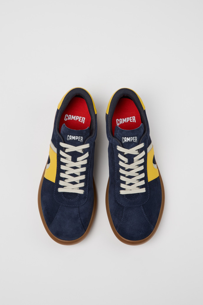Overhead view of Pelotas Soller Multicolor Nubuck and Leather Sneakers for Men.