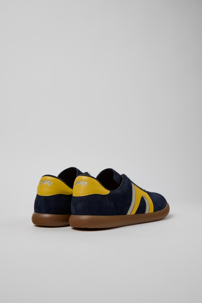 Back view of Pelotas Soller Multicolor Nubuck and Leather Sneakers for Men.
