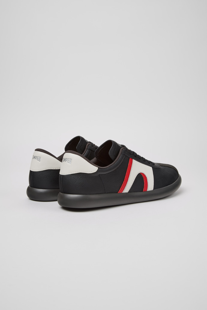 Back view of Pelotas Soller Multicolor Leather and Nubuck Sneakers for Men.