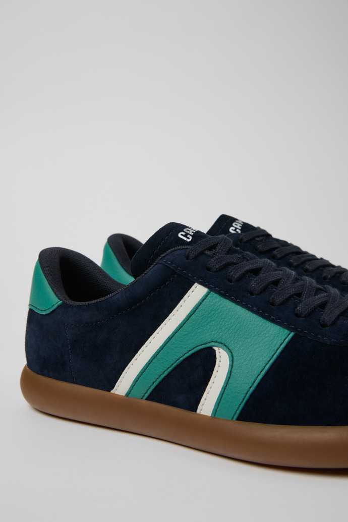 Close-up view of Pelotas Soller Multicolor Nubuck and Leather Sneakers for Men.