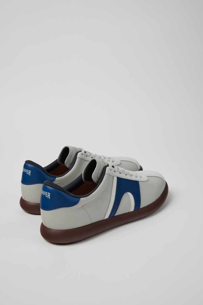 Back view of Pelotas Soller Multicolor Leather and Nubuck Sneakers for Men.