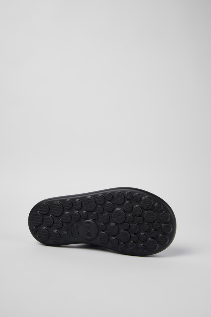 The soles of Pelotas Flota Black Leather Flip-Flop for Men
