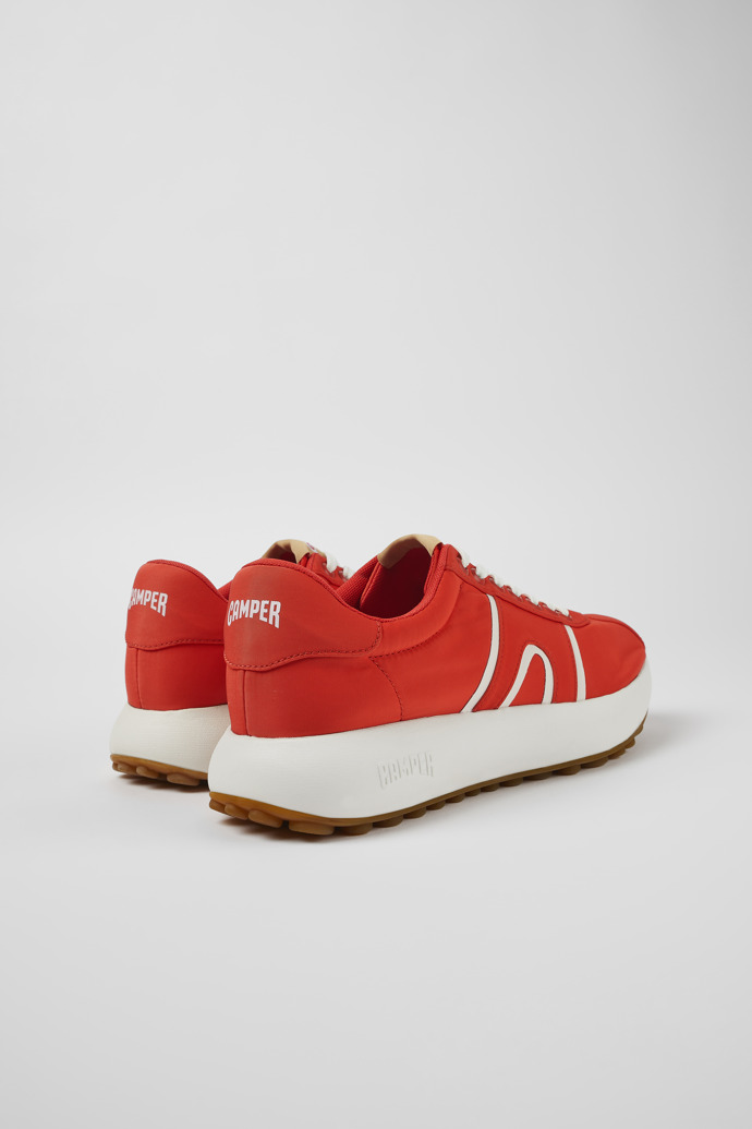 Back view of Pelotas Athens Red Textile Sneaker for Men