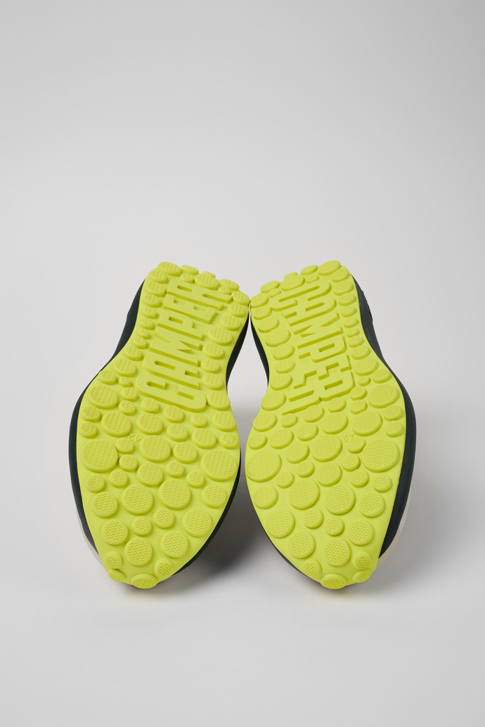 The soles of Pelotas Athens Gray-yellow Textile Sneaker for Men