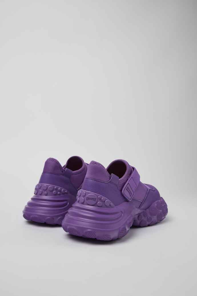 Back view of Pelotas Mars Purple Textile/Leather Sneaker for Men