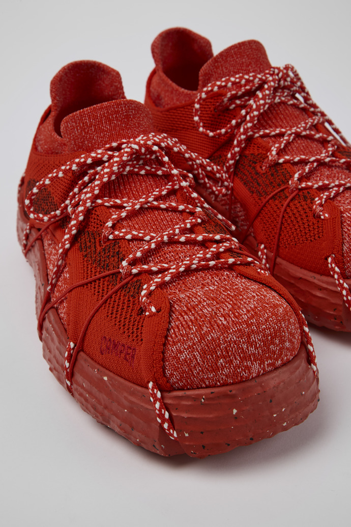 Close-up view of ROKU Red Sneaker for Men