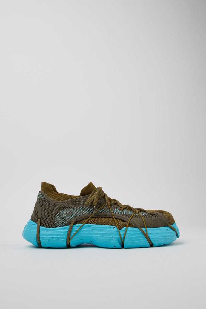 Side view of ROKU Green, blue Sneaker for Men