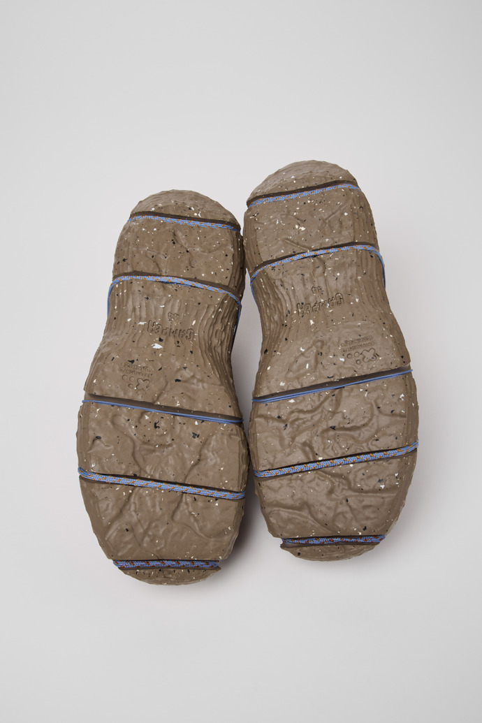 The soles of ROKU Brown/Blue Sneaker for Men