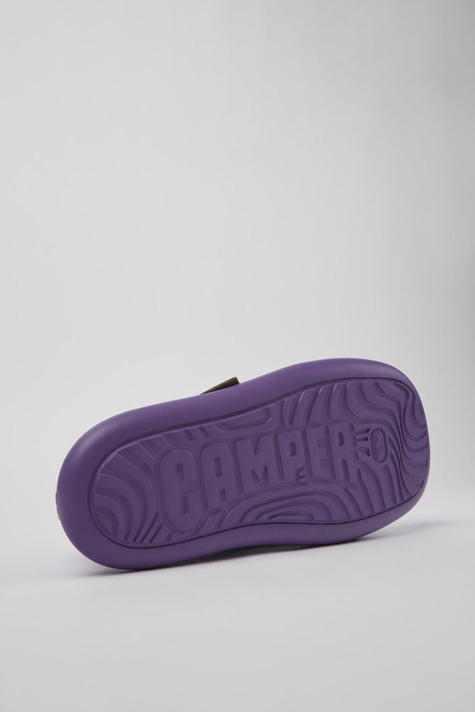The soles of Aqua Purple Full-grain Low Shoe for Men