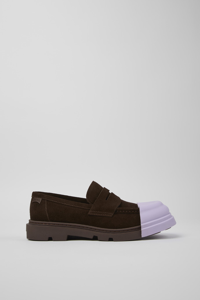 Side view of Junction Brown Nubuck Moccasin for Men