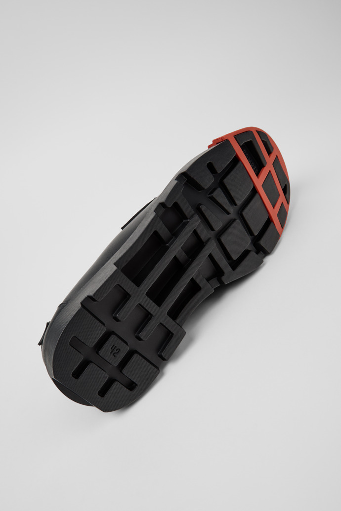The soles of Junction Black Leather Mocasins for Men.