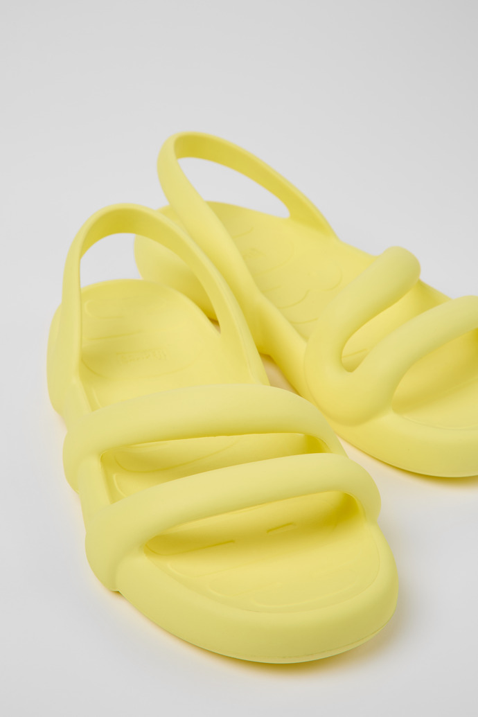 Close-up view of Kobarah Flat Yellow unisex Sandal