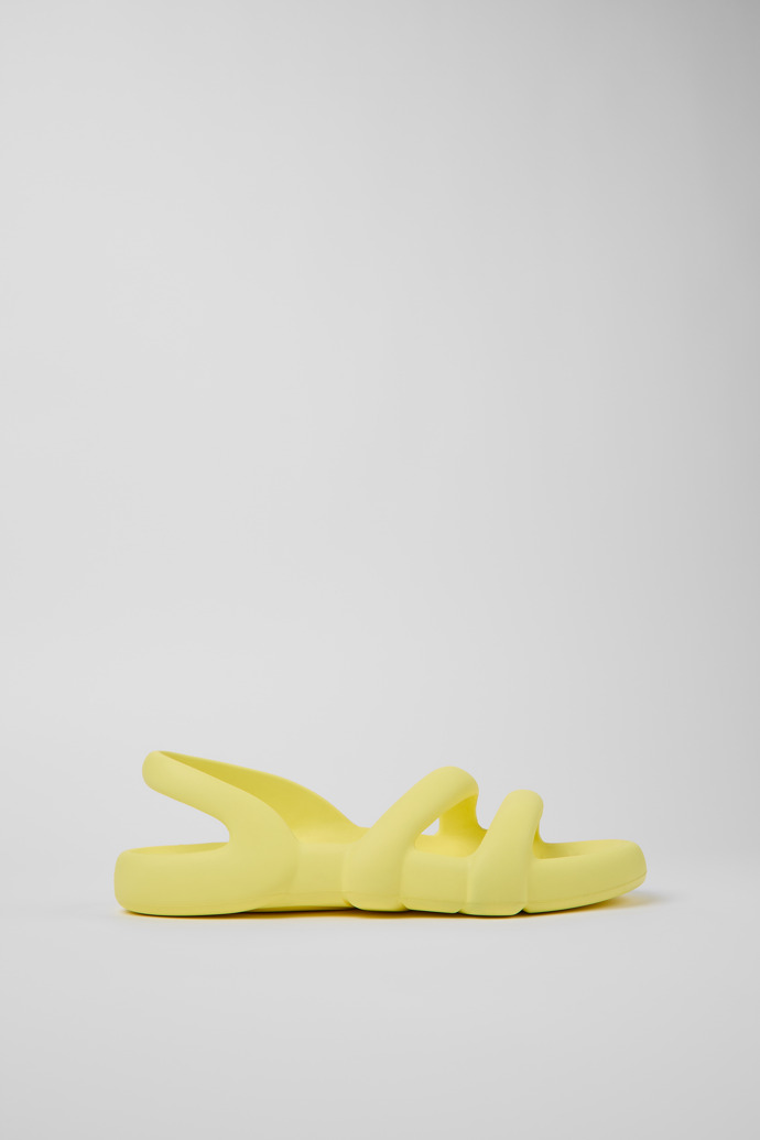Image of Side view of Kobarah Flat Yellow unisex Sandal