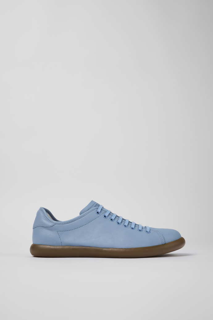 Side view of Pelotas Soller Blue Leather Sneaker for Men