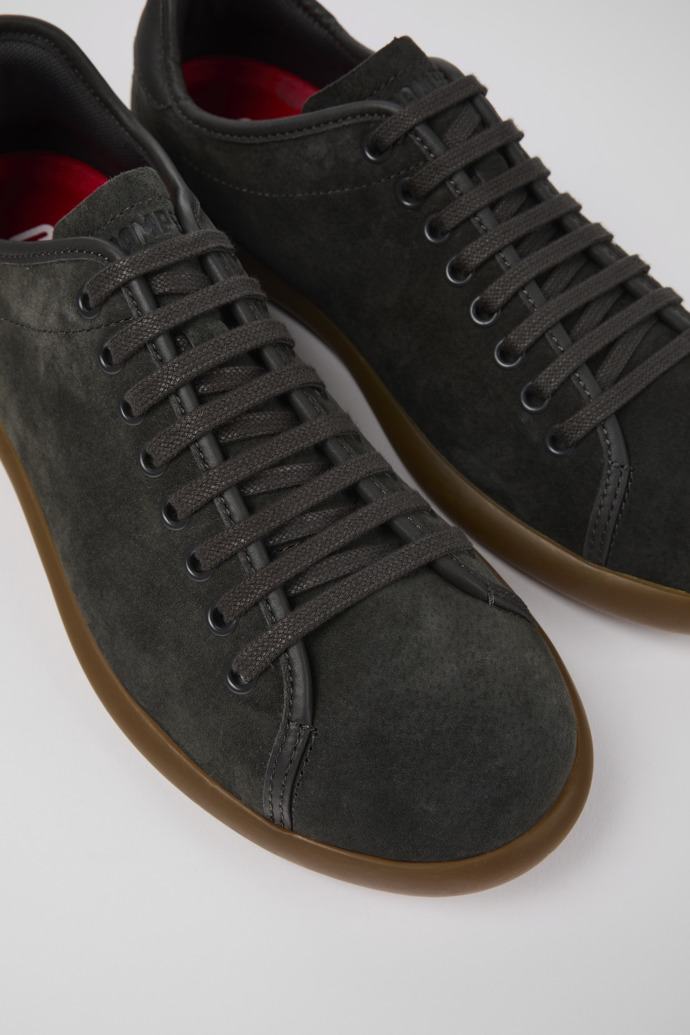 Close-up view of Pelotas Soller Gray Nubuck/Leather Sneaker for Men