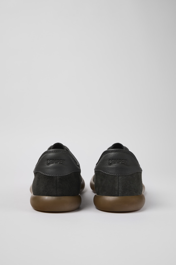Back view of Pelotas Soller Gray Nubuck/Leather Sneaker for Men