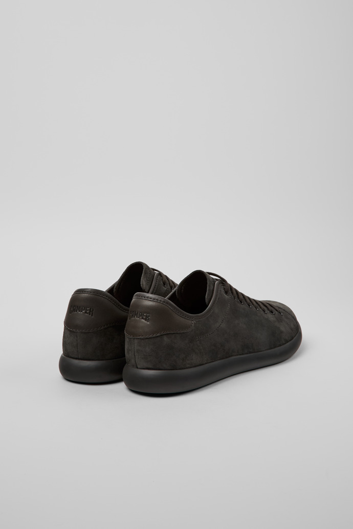 Back view of Pelotas Soller Gray Nubuck and Leather Sneakers for Men.