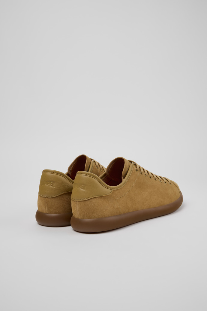Back view of Pelotas Soller Brown Nubuck and Leather Sneakers for Men.