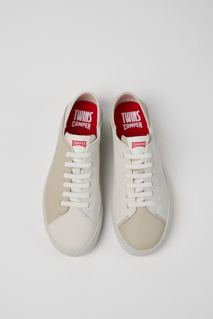 Overhead view of Twins Multicolor Nubuck and Leather Sneakers for Men.