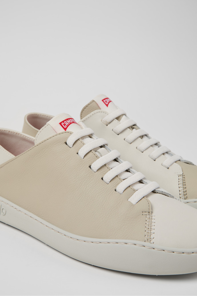 Close-up view of Twins Multicolor Nubuck and Leather Sneakers for Men.