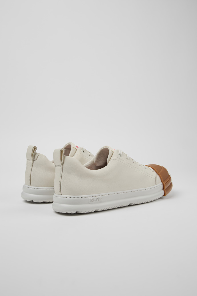 Back view of Junction Runner White Leather Men's Sneakers.