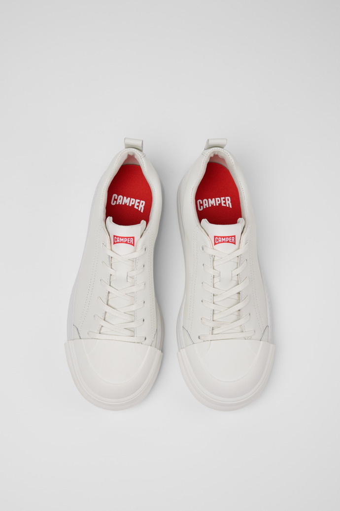 Junction Runner Baskets en cuir blanc pour homme.