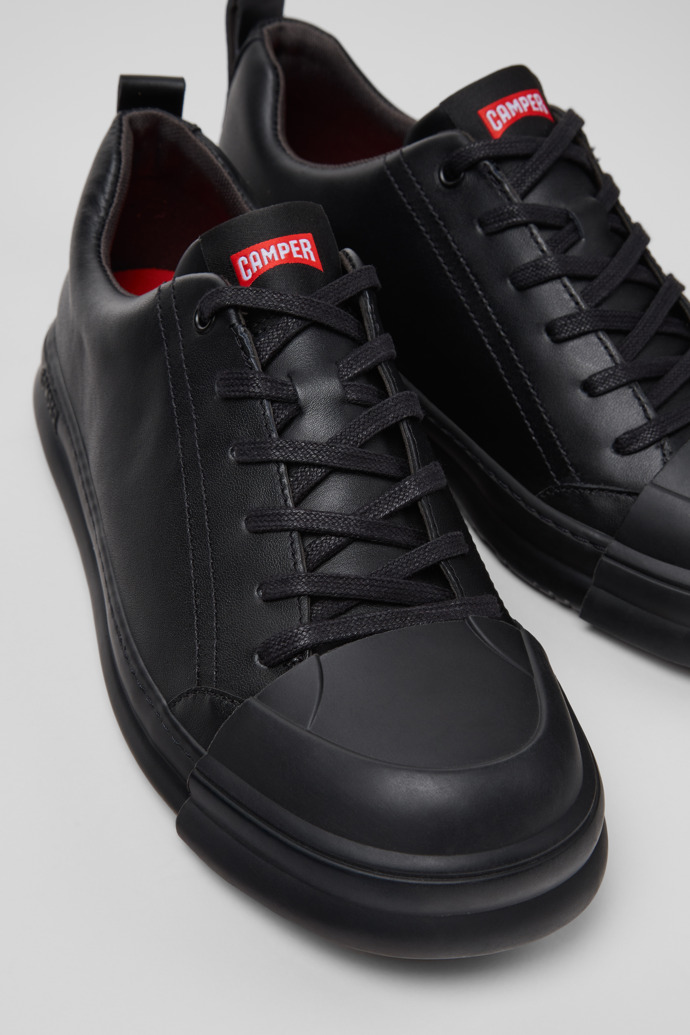 Junction Runner Baskets en cuir noir pour homme.