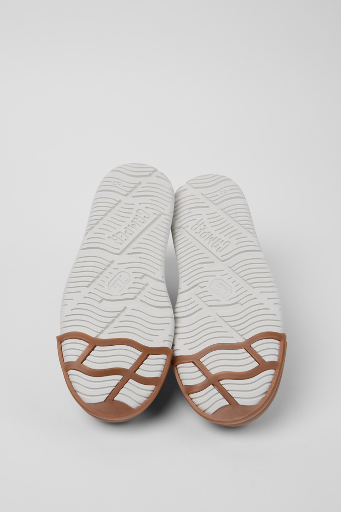 The soles of Junction Runner Blue Nubuck Sneakers for Men.