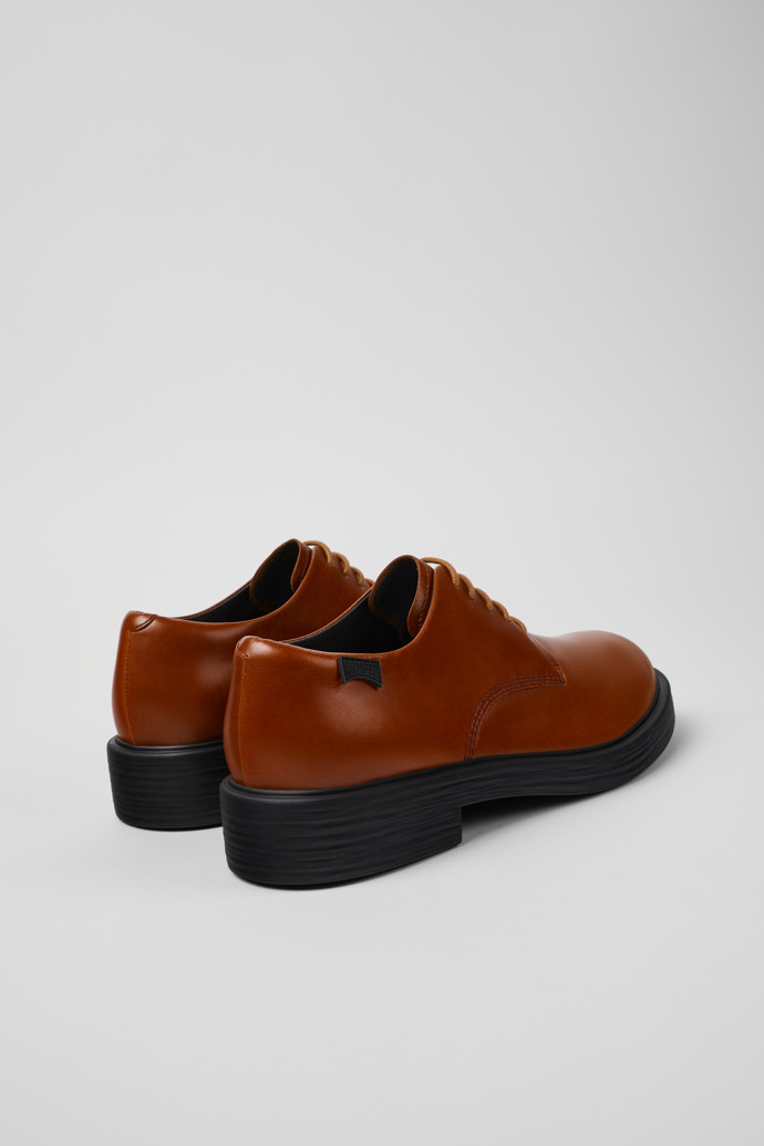 Back view of Dean Brown Leather Men's Shoe.