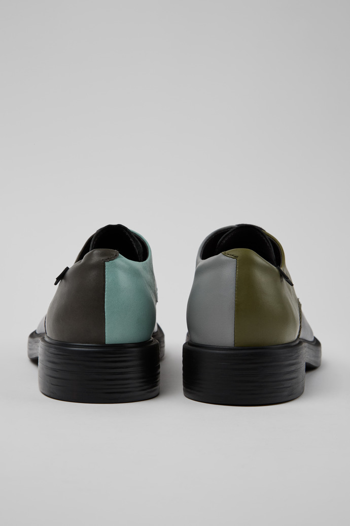 Back view of Twins Multicolored Leather Men's Shoes.