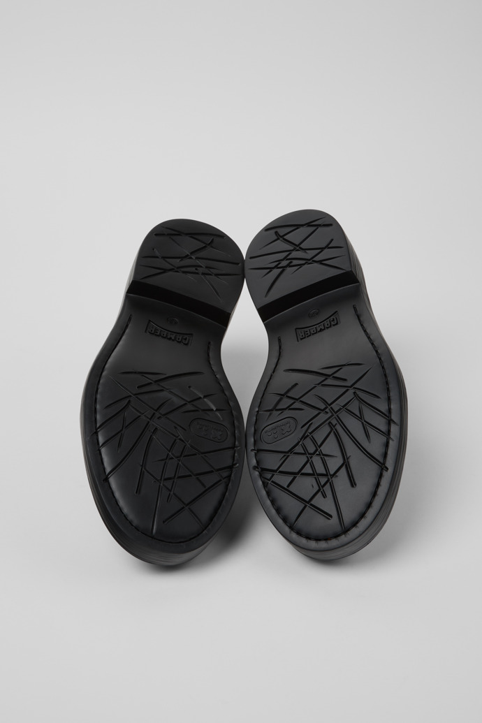 The soles of Dean Brown Leather Shoes for Men.