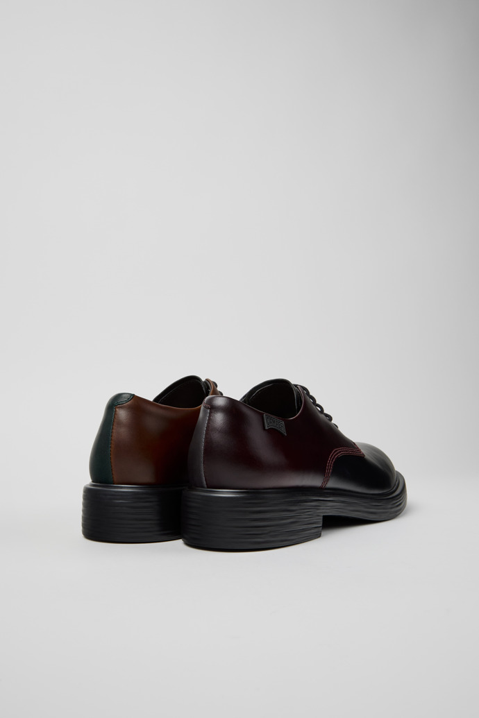 Back view of Twins Multicolor Leather Shoes for Men.