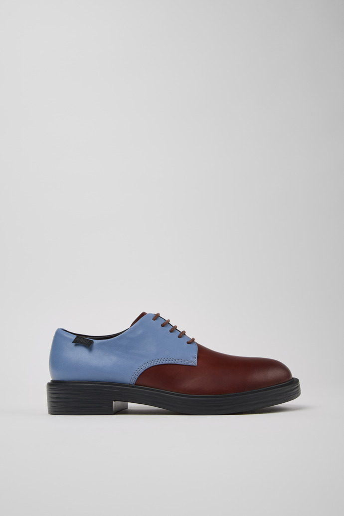 Side view of Twins Multicolor Leather Shoes for Men.
