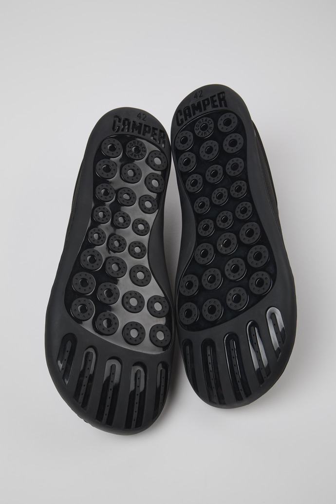 The soles of Peu Black textile shoes for men