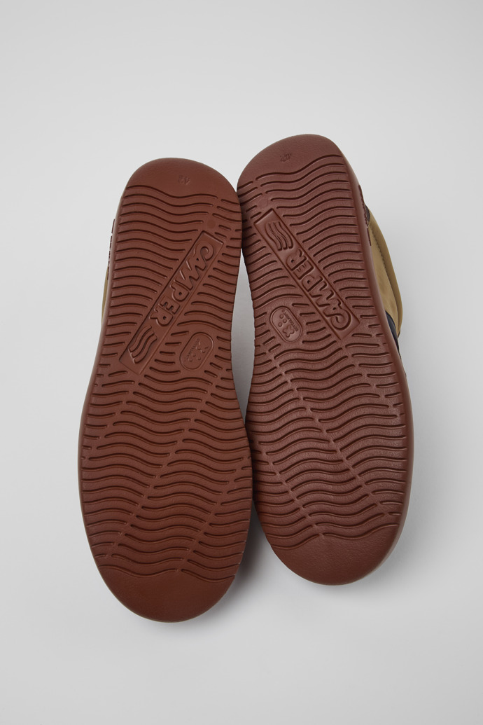 The soles of Runner K21 Brown textile and nubuck sneakers for men