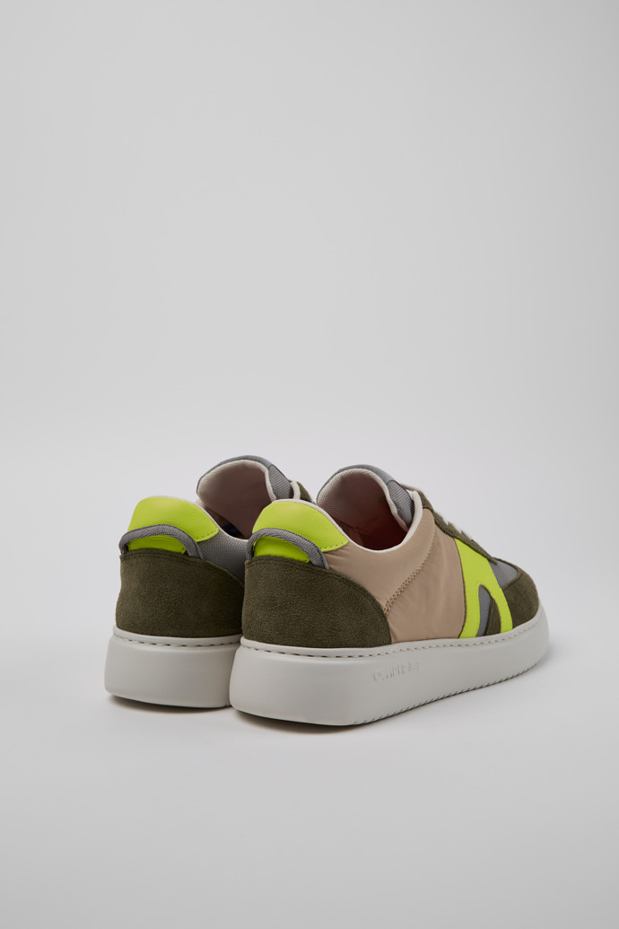 Back view of Runner K21 Sorona® Multicolor Recycled PET and Nubuck Sneakers for Men.