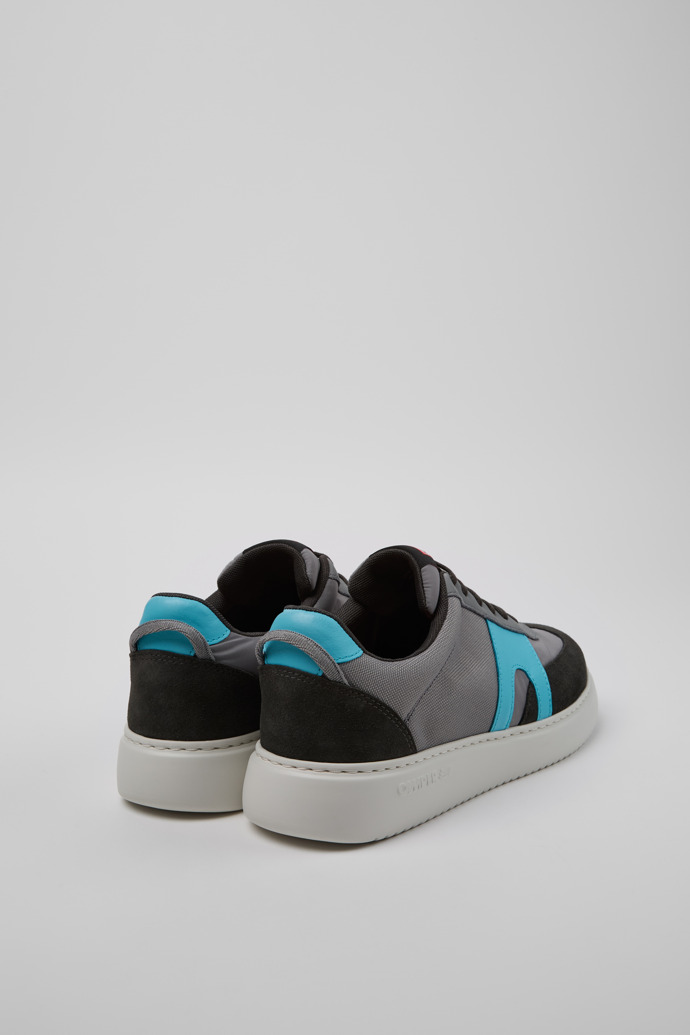 Back view of Runner K21 Sorona® Multicolor Recycled PET and Nubuck Sneakers for Men.