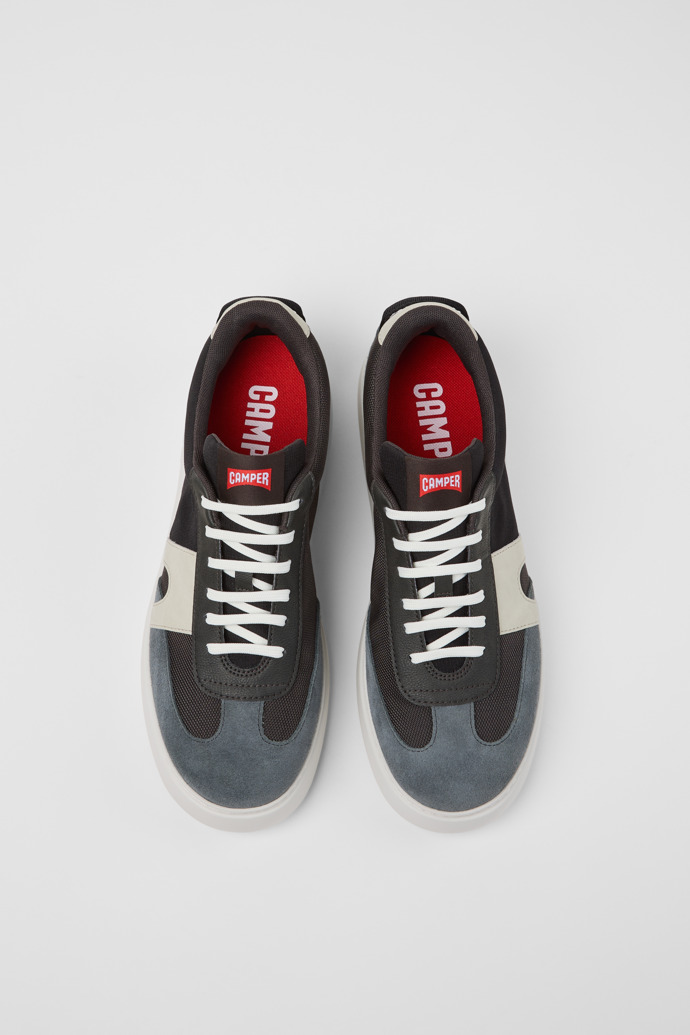Overhead view of Runner K21 Multicolor Textile and Nubuck Sneakers for Men.