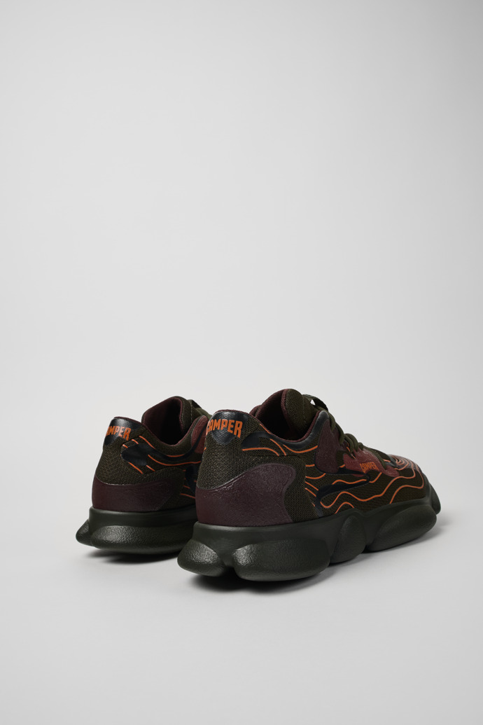 Back view of Karst Multicolored Textile Sneaker for Men