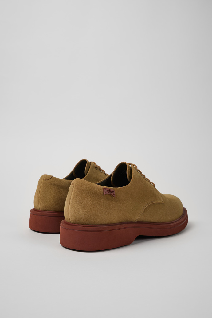 Back view of Norman Light brown nubuck shoes for men