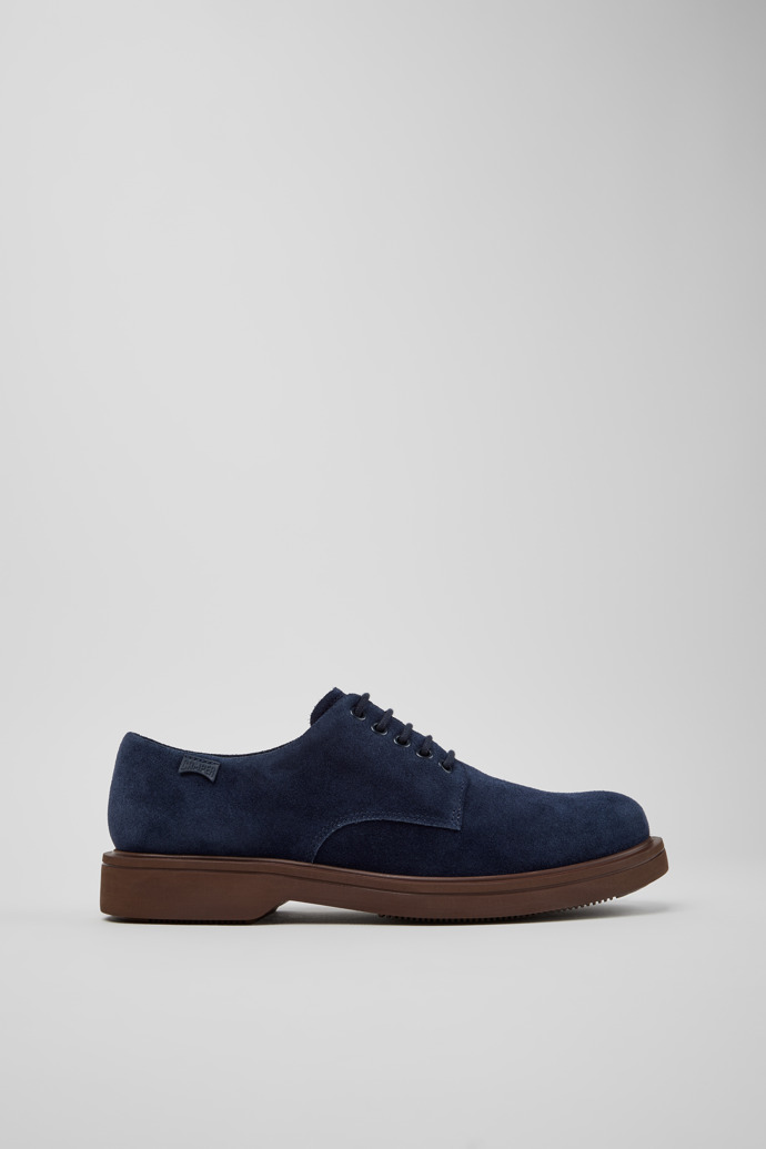 Norman Zapatos de ante azules para hombre.