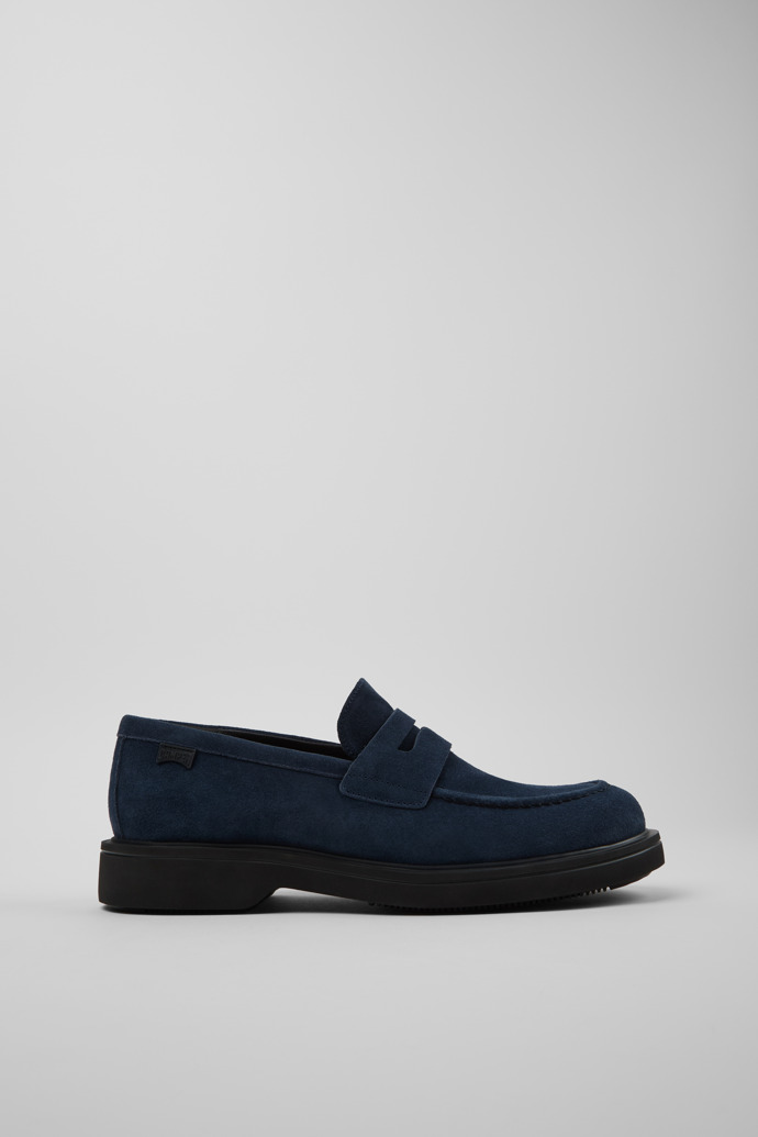 Norman Blauwe nubuck herenschoen.