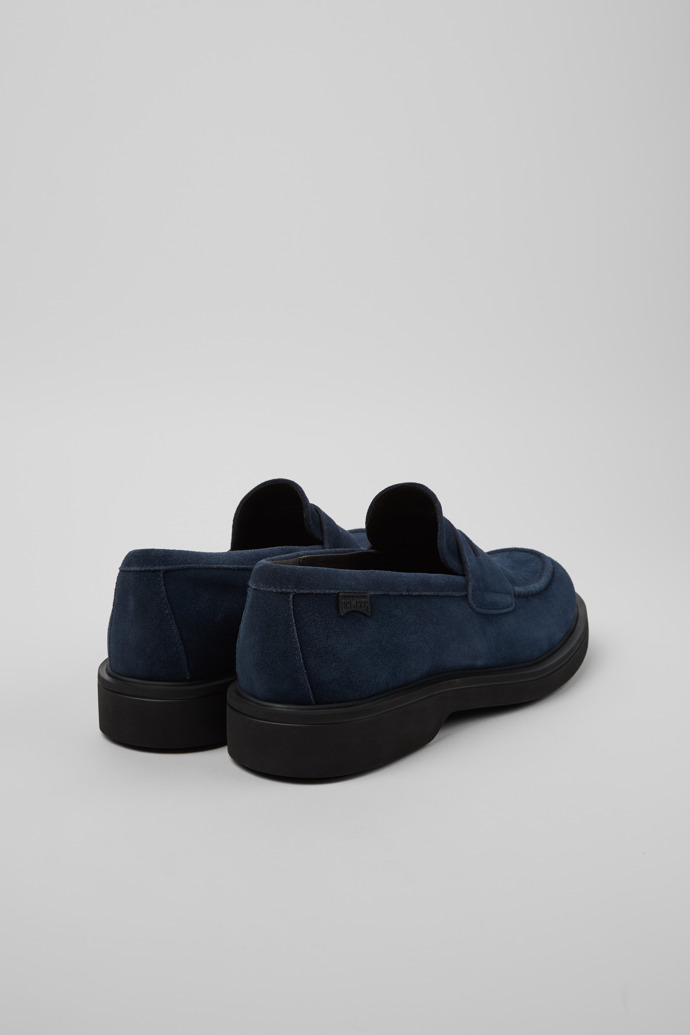 Back view of Norman Blue Nubuck Men's Shoes.