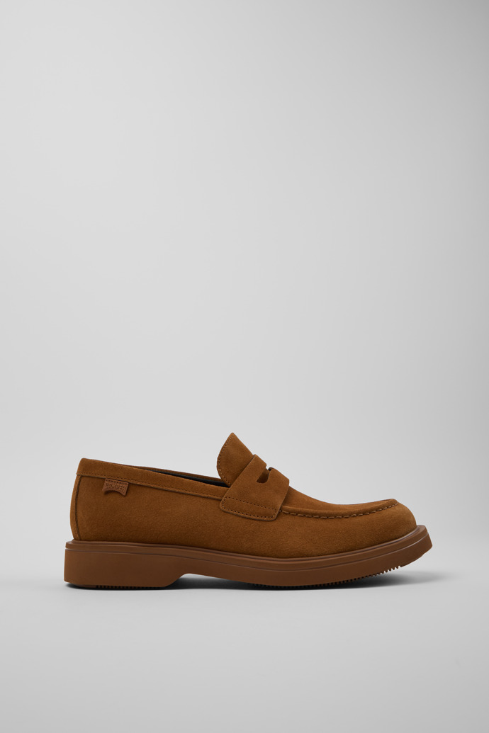 Side view of Norman Brown Nubuck Men's Shoes.