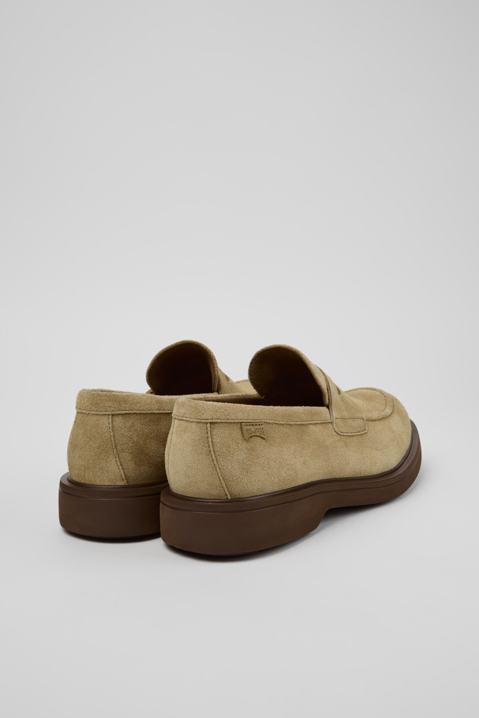 Back view of Norman Brown Suede Leather Shoes for Men.