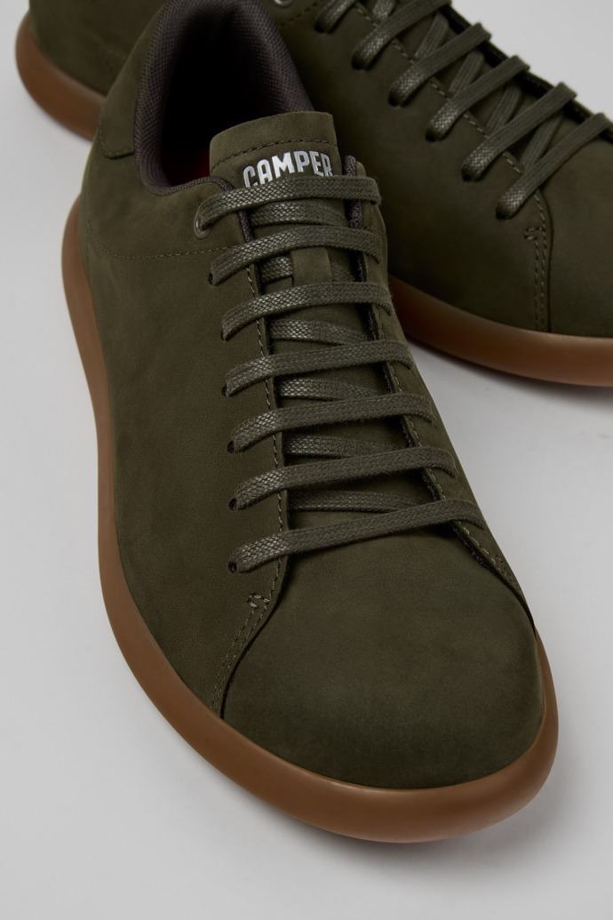 Pelotas Soller Sneaker de nubuc de color verd per a home