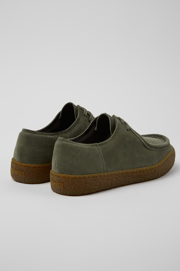 Peu Terreno Green Nubuck Shoes for Men. arkadan görünümü